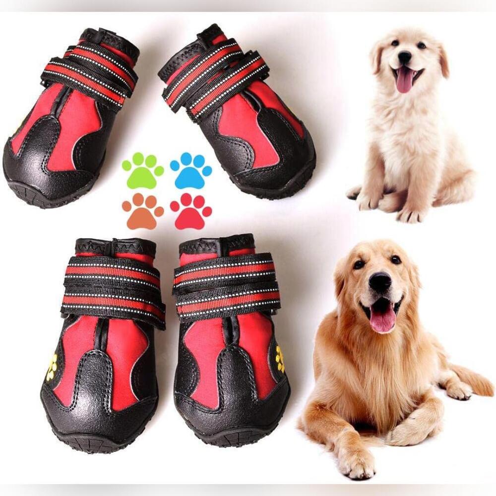 NWOT 4 Pc CovertSafe & Dog Boots for Dogs Non-Slip, Waterproof Booties, Size 5